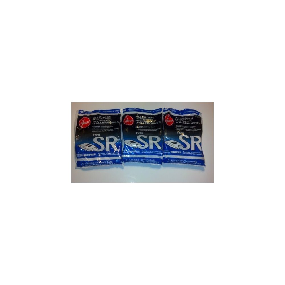 9 Hoover 401011SR Style SR Canister Vacuum Allergen Filtration Bags for S3590, S3591, S3590HV Duros Canisters, Genuine OEM Hoover