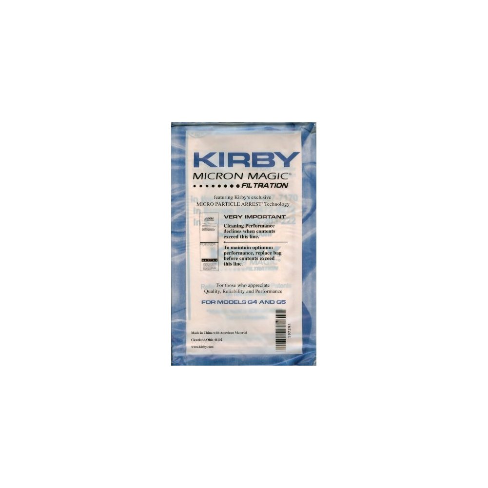 Kirby G4 and G5 Micron Magic Vacuum Bags 3 pk.