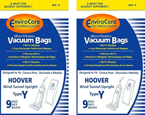 Hoover WindTunnel Upright Type Y Vacuum Bags Microfiltration with Closure - 18 Pack, Compare With Hoover Part # 4010100Y
