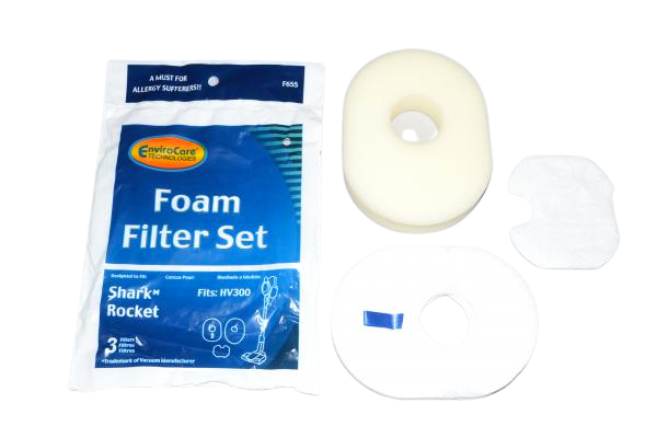 FILTER,FOAM,3PK-SHARK ROCKET UPRIGHT XFFV300,QS301,CS110