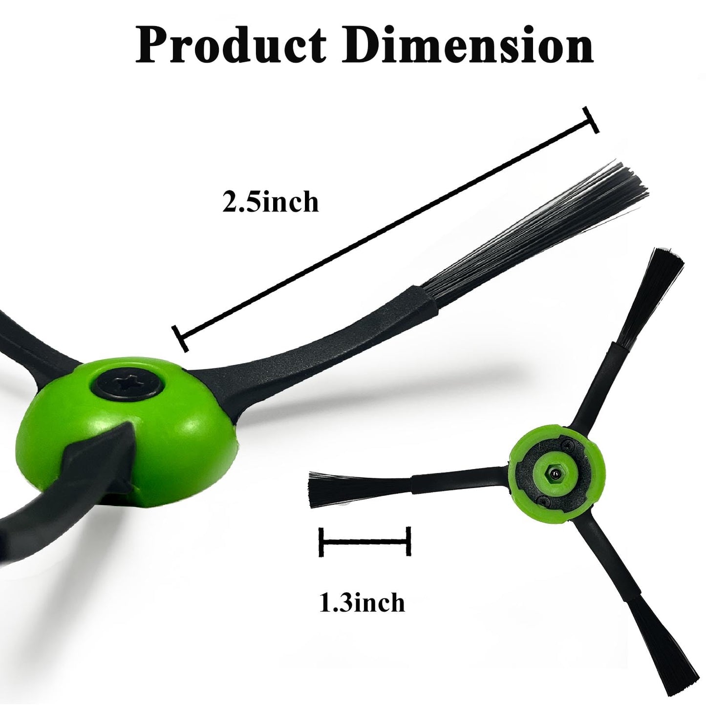 6 Pack Replacement Side Brushes Compatible with iRobot Roomba i & j & e Series All Models, Edge-Sweeping Brushes Accessories for i1+/i2+/i3+/i4+/i5+/i6+/i7+/i8+/j6+/j7+/j8+/e5/e6 Robot Vacuum