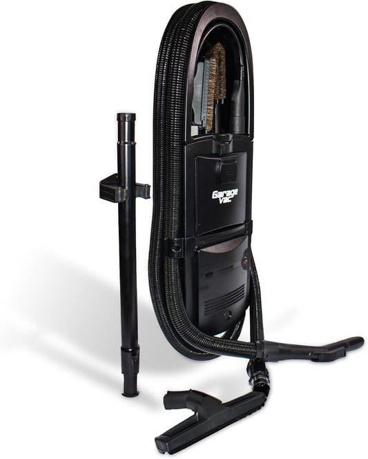 GarageVac GH120-E Black Wall Mounted Garage Vacuum with Accessory by Intervac