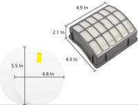 2 Foam/Felt Set + 1 HEPA Filter for Shark Navigator Professional NV70, NV71, NV80, NVC80C, NV90, NV95, UV420 for Shark Rotator Professional XL Capacity NV90 Parts # XFF80 XHF80