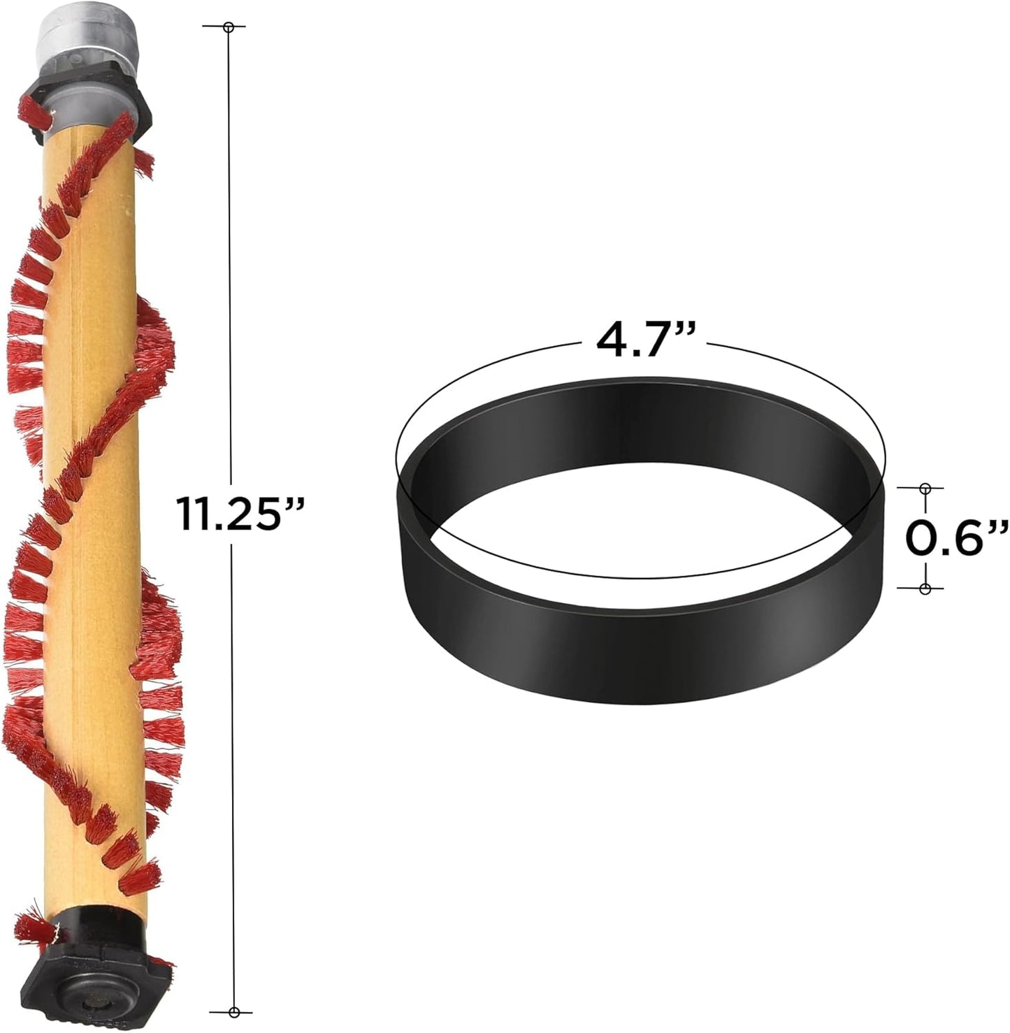 For ORECK XL Vacuums BEST Roller (One 11 1/4" brush & Three belts)