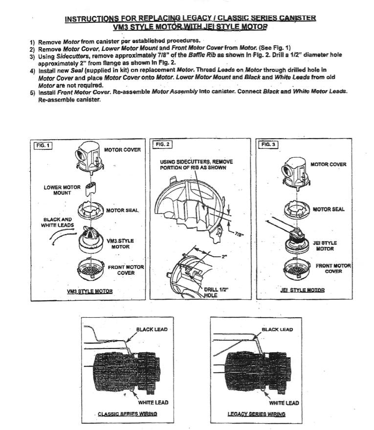 Wiring Instructions for Compact CO-48571 , 71105 Motor