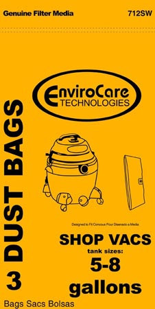 Shop Vac 906-61-33 5 To 8 Gallon Disposable Filter Bags 3 Count