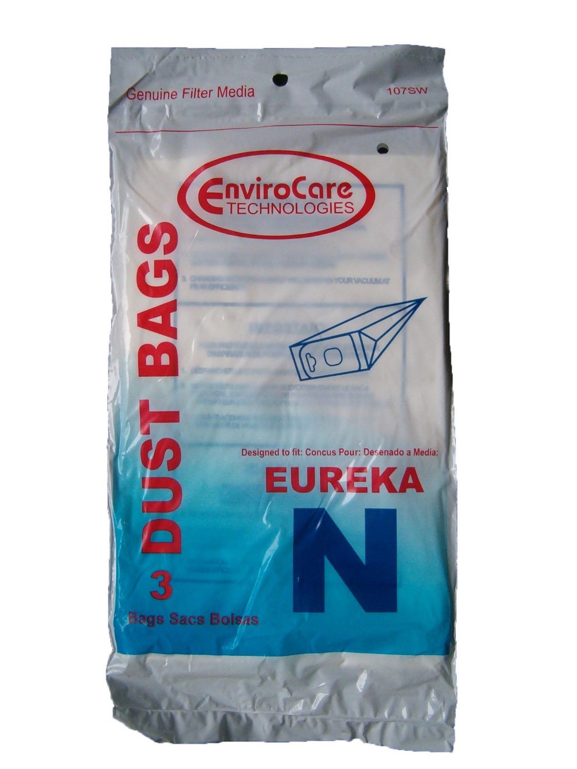 9 Eureka Mighty Mite Allergy Vacuum Style N Bags, Canister Vacuum Cleaners, 57988, 57988A, 57988-12, 57989, 57989-1