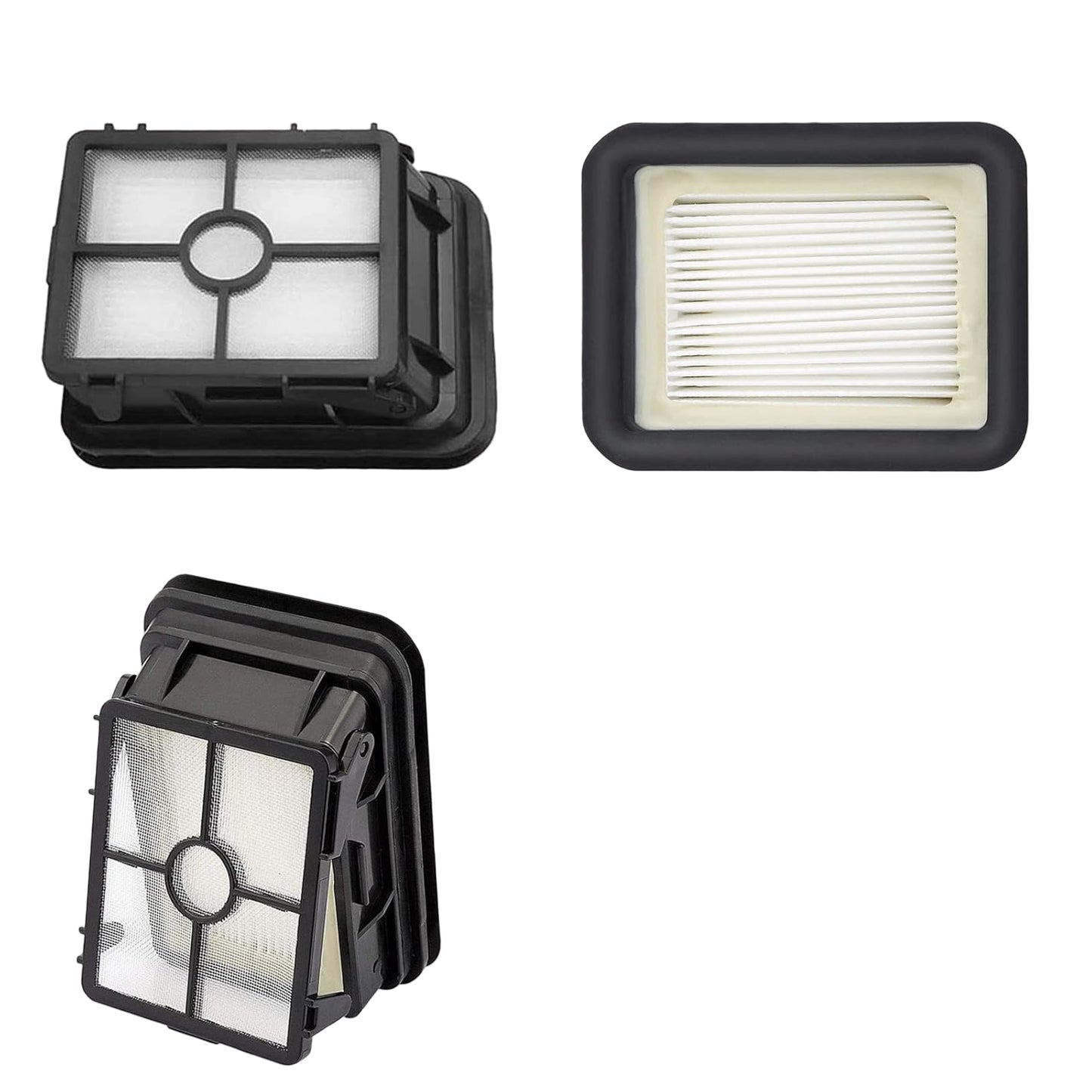 Replacement for Bissell 3 Pack 2460 Multi-Surface Pet Pro Brush Rolls + 3 Pack 1866 Vacuum Filters #1613568+1608684