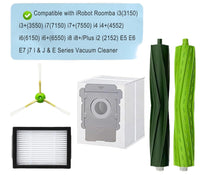 Replacement Filters and Bags for iRobot Roomba i3 i3+ i7 i7+ i4+ i5 i5+ j5 j5+ i6 i6+ i8 i8+ i2 J7 E5 E6 E7 I&J&E Series Vacuum Cleaner,1 Roller Brushes,4 Filters,4 Side Brushes,6 Dust Bags