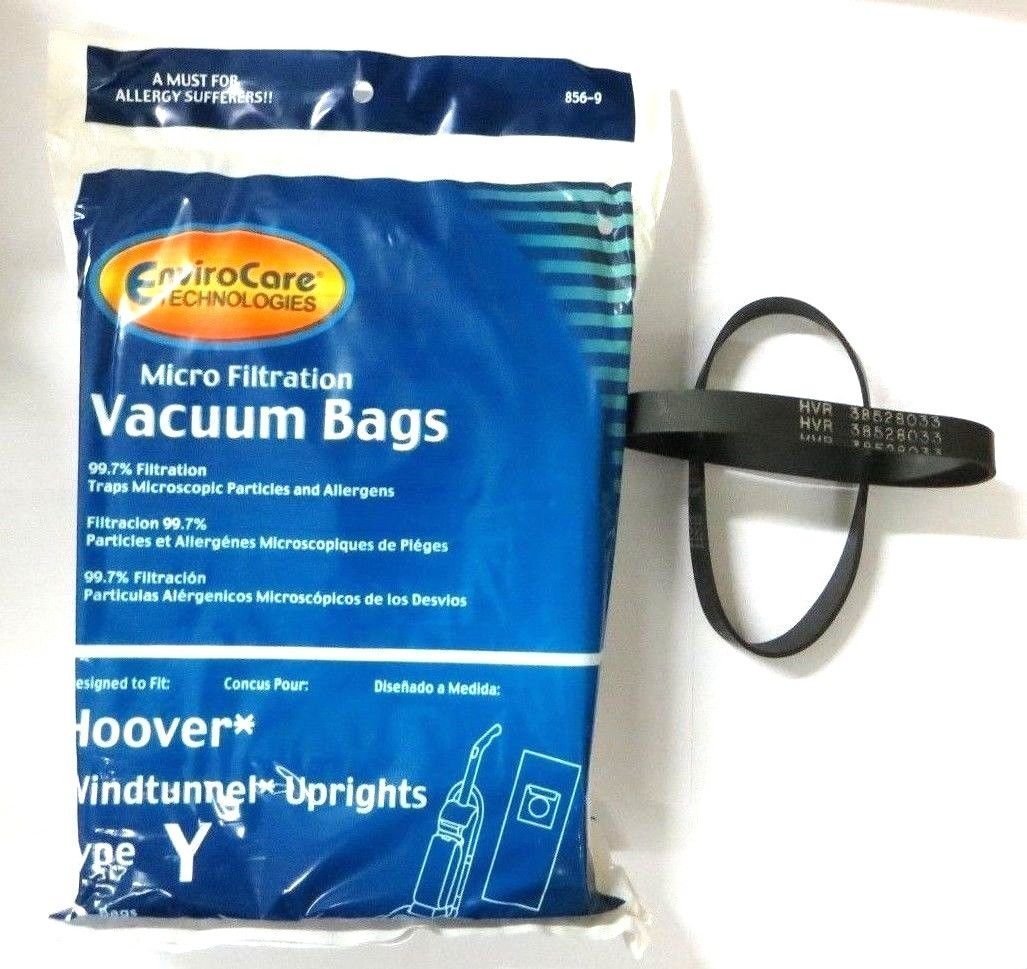 Hoover Part#4010100Y - (9 Type Y bags & (2) 38528-033 belts)