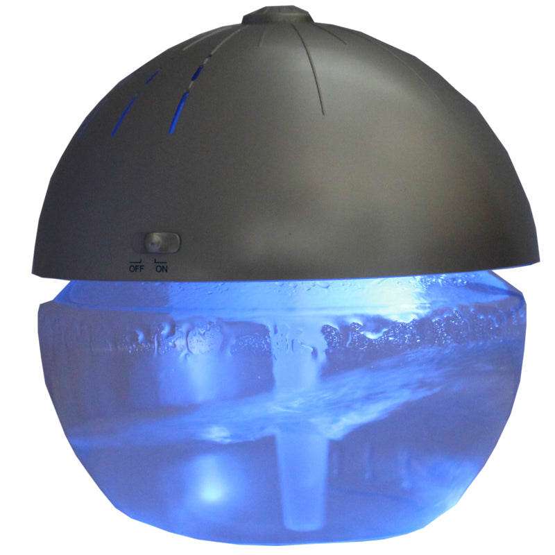 Ecogecko Earth Globe Air Cleaner Silver With LED - UL-75606-0