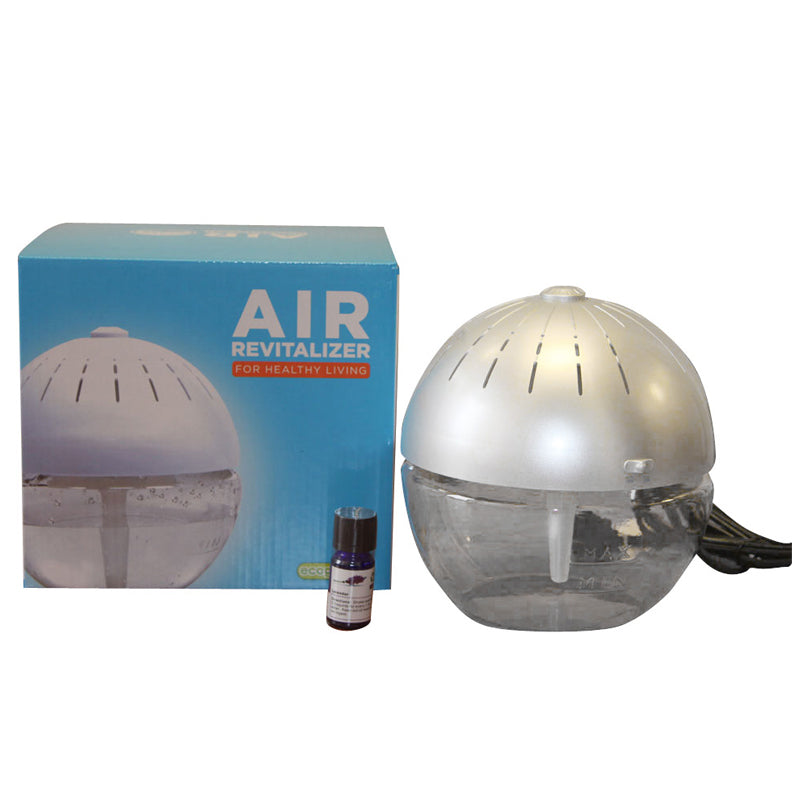 Ecogecko Earth Globe Air Cleaner Silver With LED - UL-75606-0