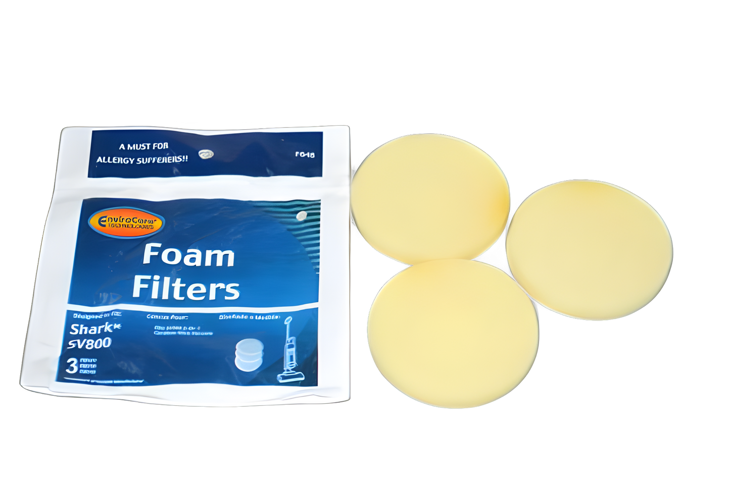 Filter for Dust Cup Shark Sv800, 3pk, Cord Less Stickoem# Xf800w Vacuum #F648