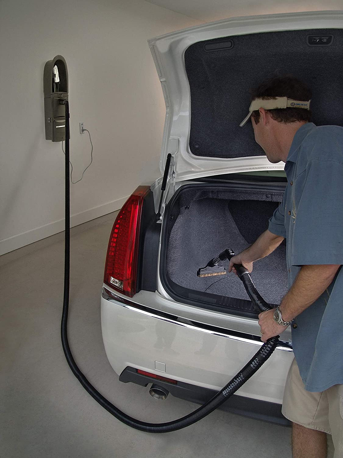 GarageVac GH120-E Black Wall Mounted Garage Vacuum with Accessory