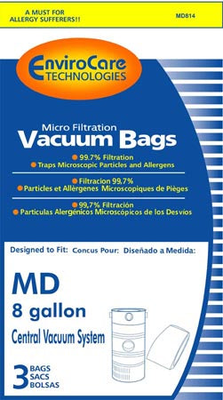Modern Day 8 Gallon Elastic Top Vacuum Bags - 3 Pack