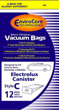 12 Electrolux Style C Vacuum Bags
