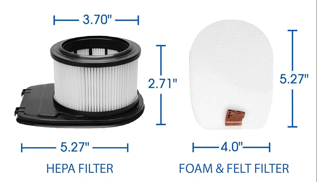 Replacement Filter Kit for Shark IZ662H IZ682H Vertex Pro Lightweight Cordless Stick Vacuum # XHFIZ500+XFFKIZ600