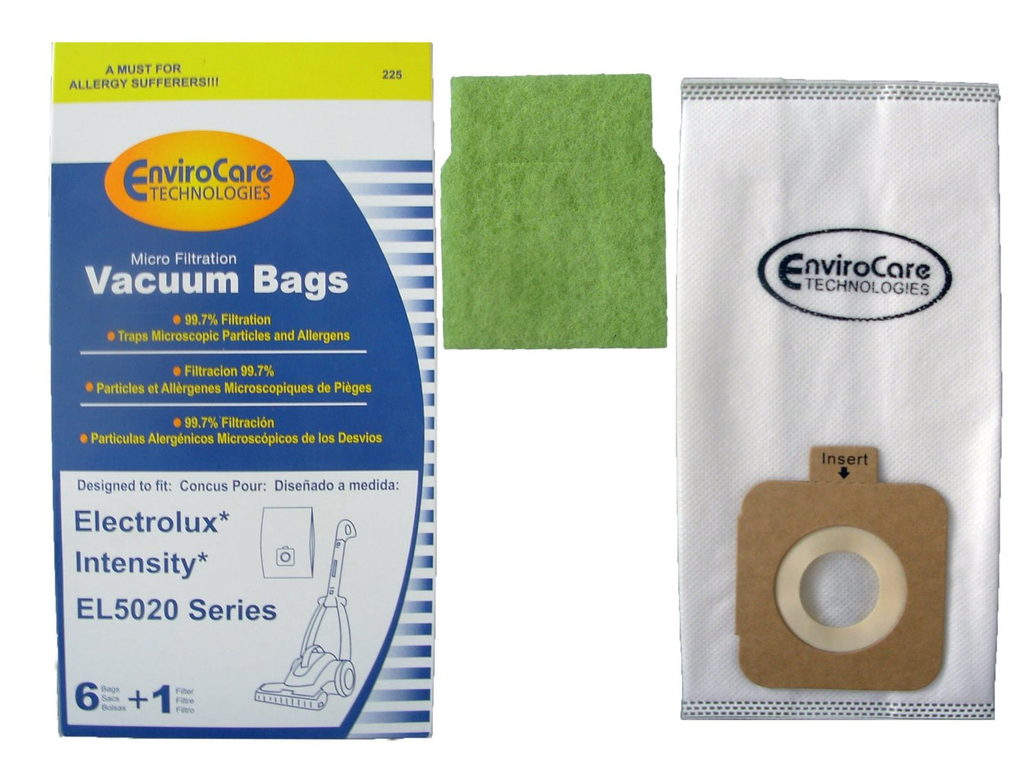 12 Electrolux Intensity EL5020 Series Mico Filtration EL206 A Bags & 2 Filter, Upright, Eureka Maxima Canister Vacu