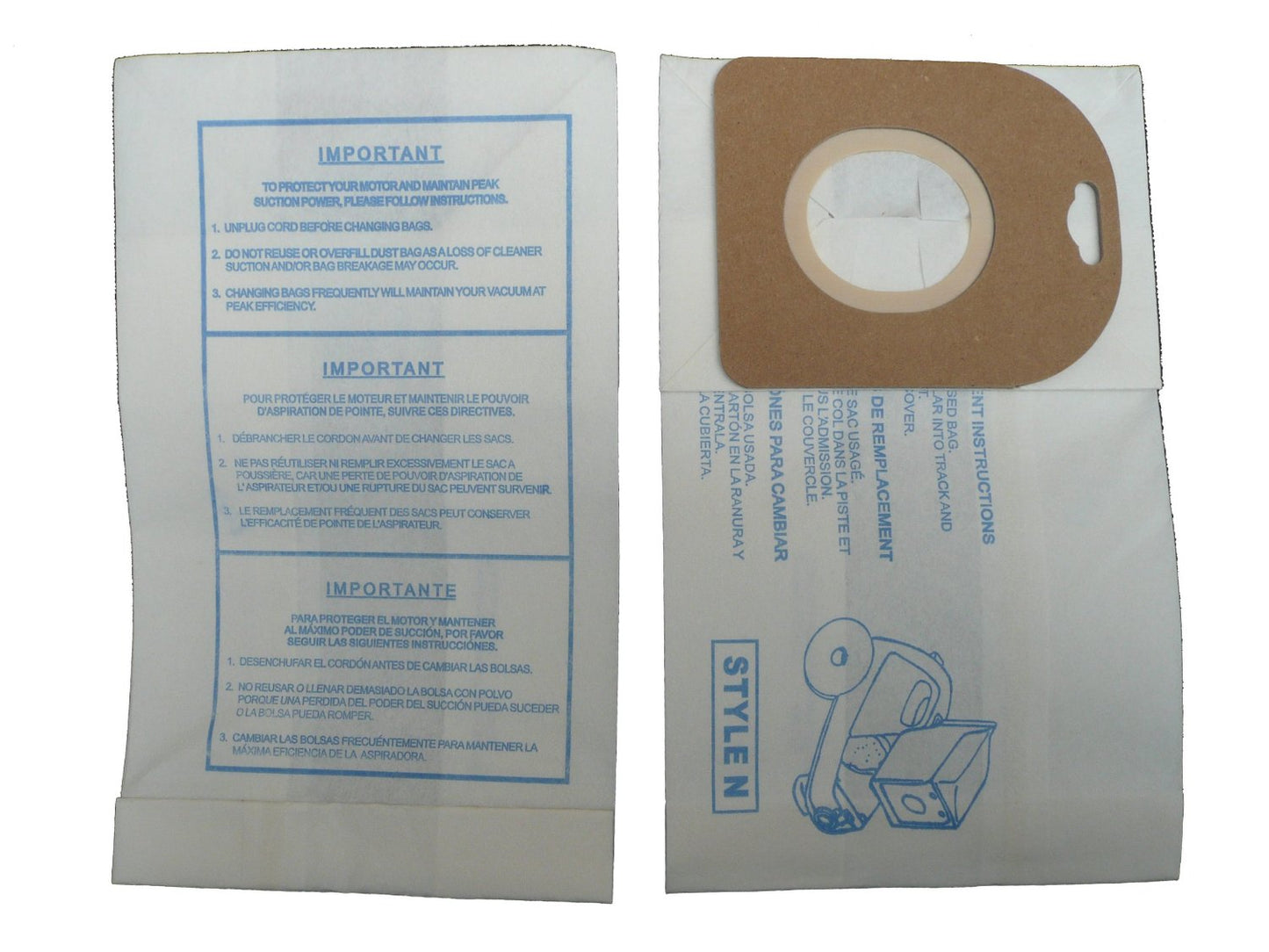 15 Eureka Mighty Mite Allergy Vacuum Style N Bags, Canister Vacuum Cleaners, 57988, 57988A, 57988-12, 57989, 57989, 107SW