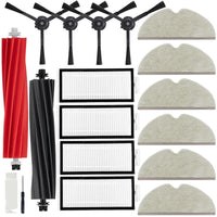 Replacement Accessories Kit Compatible with Roborock Q5 Pro Q5 Pro+(Plus) Q5 Max+(Plus) Q5 DuoRoller+(Plus) Q8 Max Q8 Max+(Plus) Robot Vacuum Cleaner, Include 1 Dual Roller Brush 4 Side Brush 4 Filter