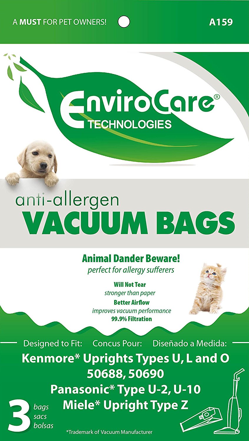 Kenmore 50688 and 50690 Anti-Allergen Vacuum Bags- 3 Pack