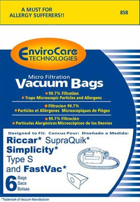 Simplicity Type S Bags for Sport Canisters - Generic - 6 Pack