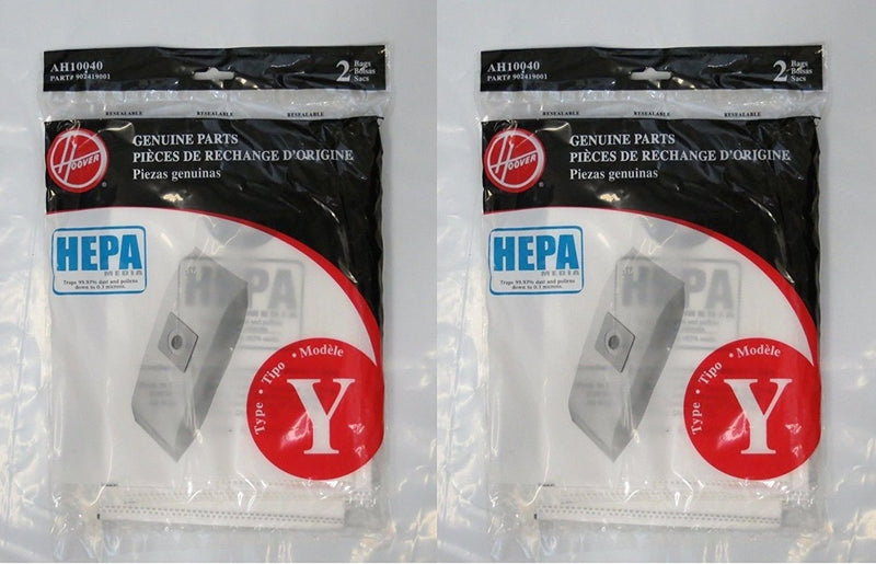 Hoover WindTunnel Y HEPA Pleated Vacuum Filter Bags AH10040 902419001 - Total 4 Bags