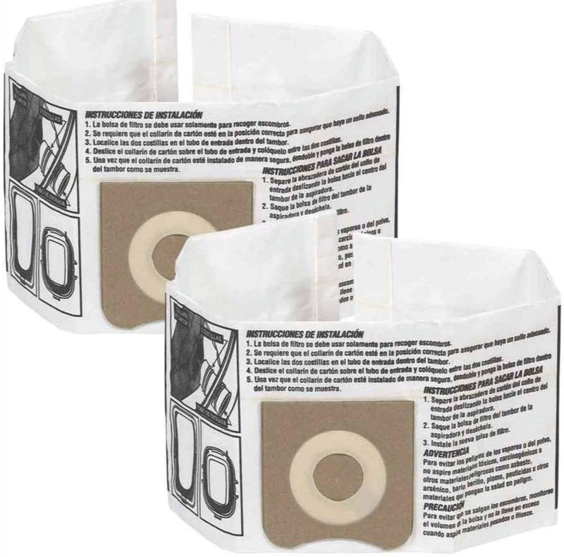 WORKSHOP Wet/Dry Vacs Vacuum Bags WS32045F Fine Dust Collection Shop Vacuum Bags