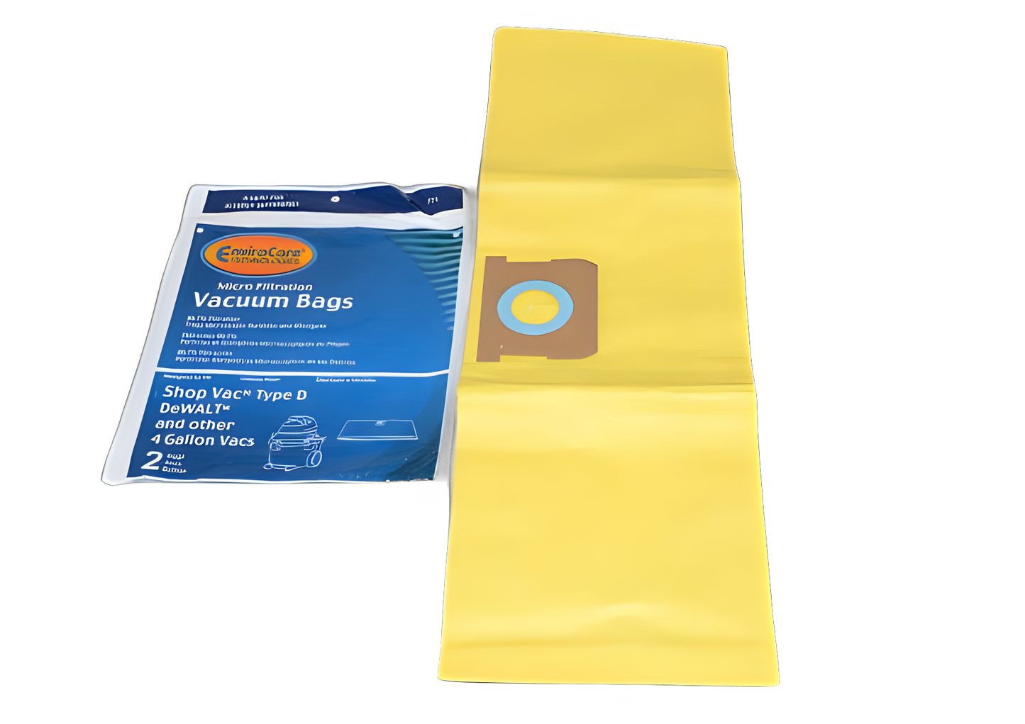 Paper Bags Shop Vac, 4 Gallon, 2pk, Micro Filtration Vacuum #771