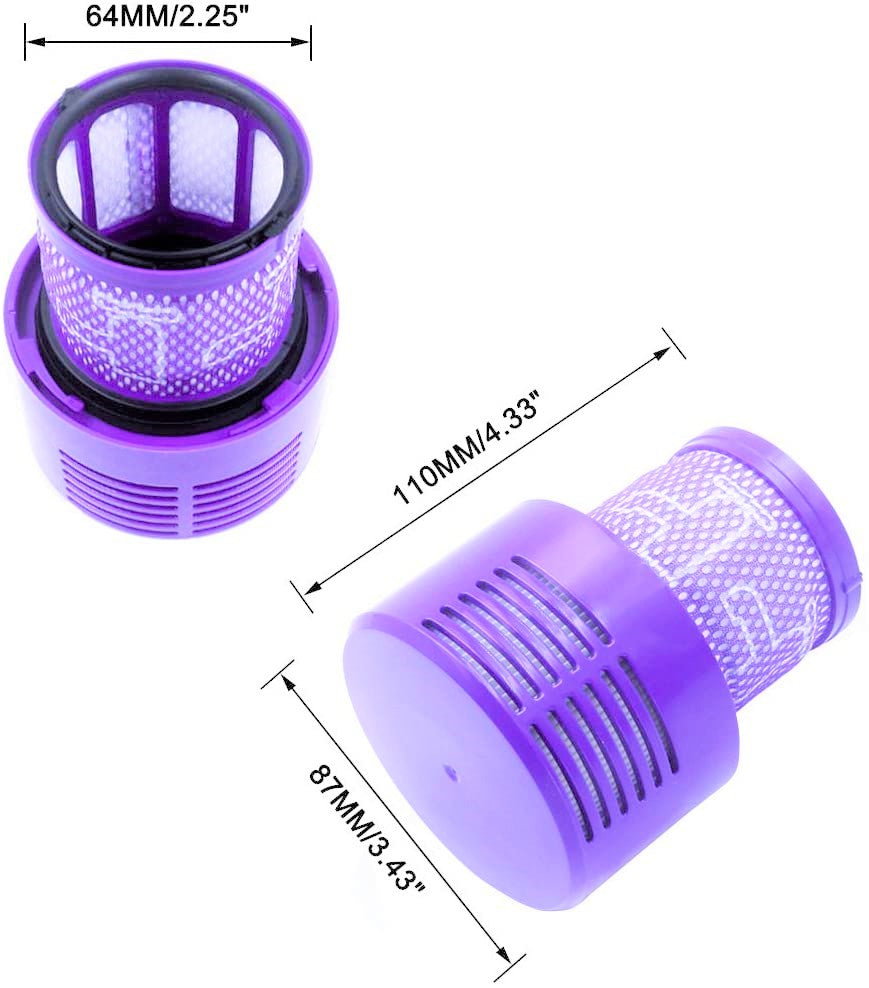 Filter for Dyson V10 Cyclone Series, V10 Fluffy, V10 Absolute, V10 Animal, V10 Total Clean, V10 Motorhead Origin, SV12 Series, Replace Part No.969082-01