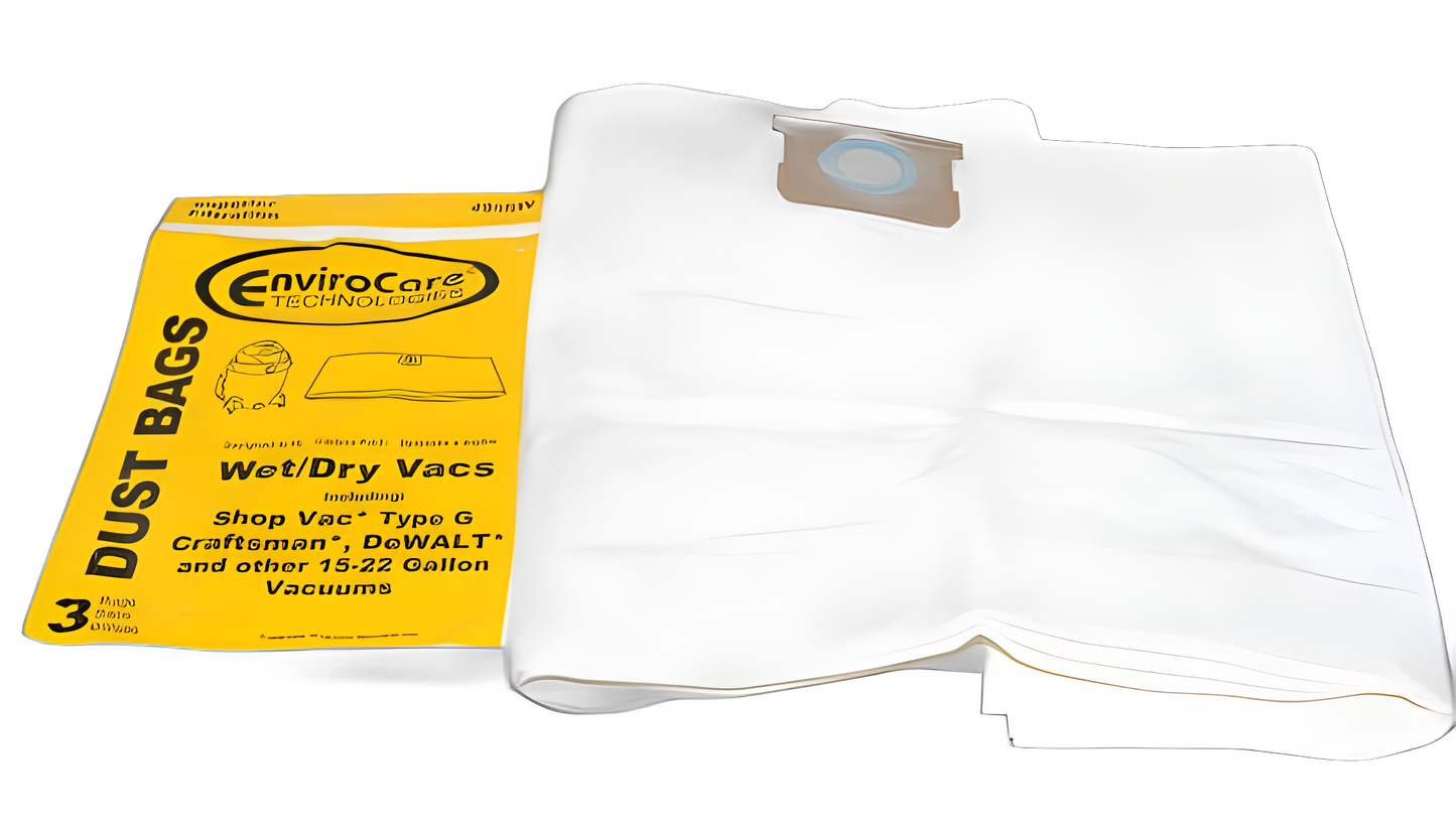 Paper Bags Shop Vac 15 22 Gallon, 3pk Vacuum #495SW