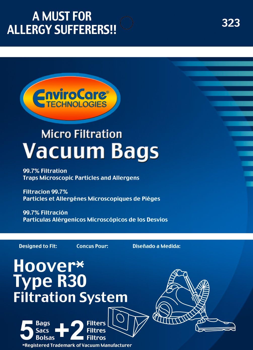 Hoover Type R30 Filtration System Vacuum Bags