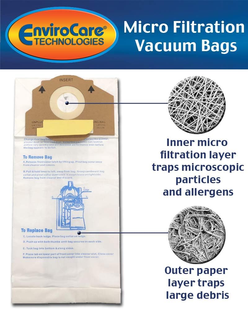 EnviroCare Replacement Vacuum Bags for Eureka RR, 61115 Boss Smart Vac 4800. 9 Pack