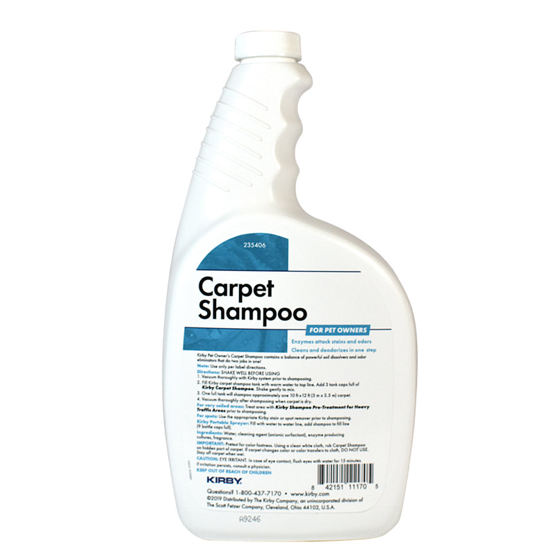 Kirby Carpet Shampoo 235506S for Pet Owners Extractor Version - 32 Oz