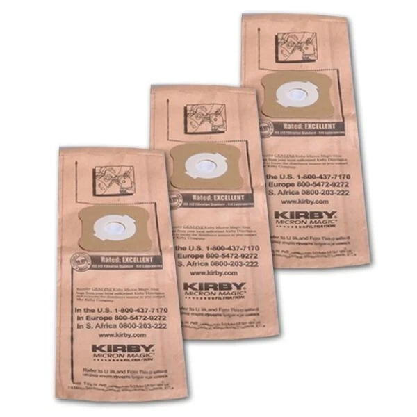 3 Kirby Micron Magic Vacuum Bags & 1 Belt For G3, G4, G5, G6 Models