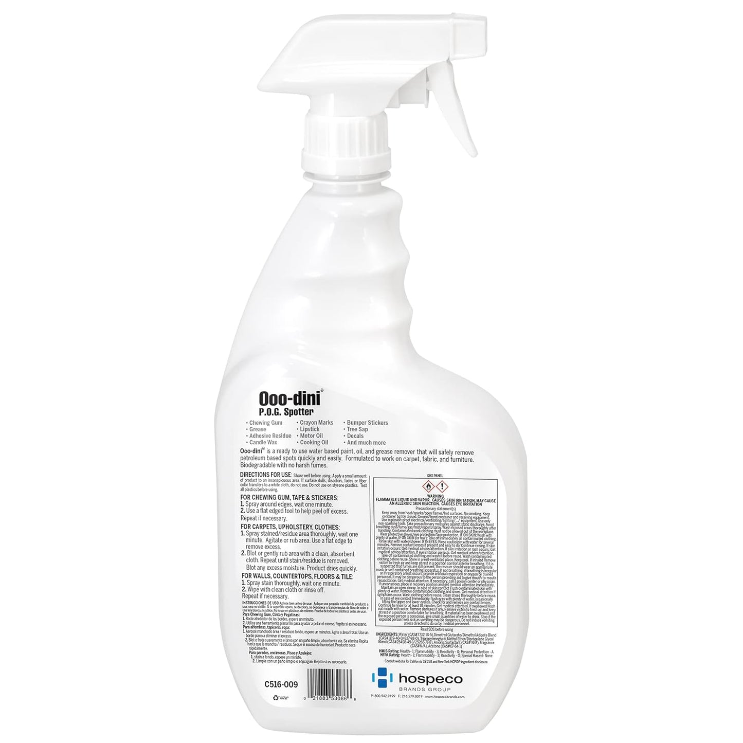 Stain Remover Niloder Ooo Dini, Grease, Oil, Tar, Adhesive or Paint 32Oz #C516-009