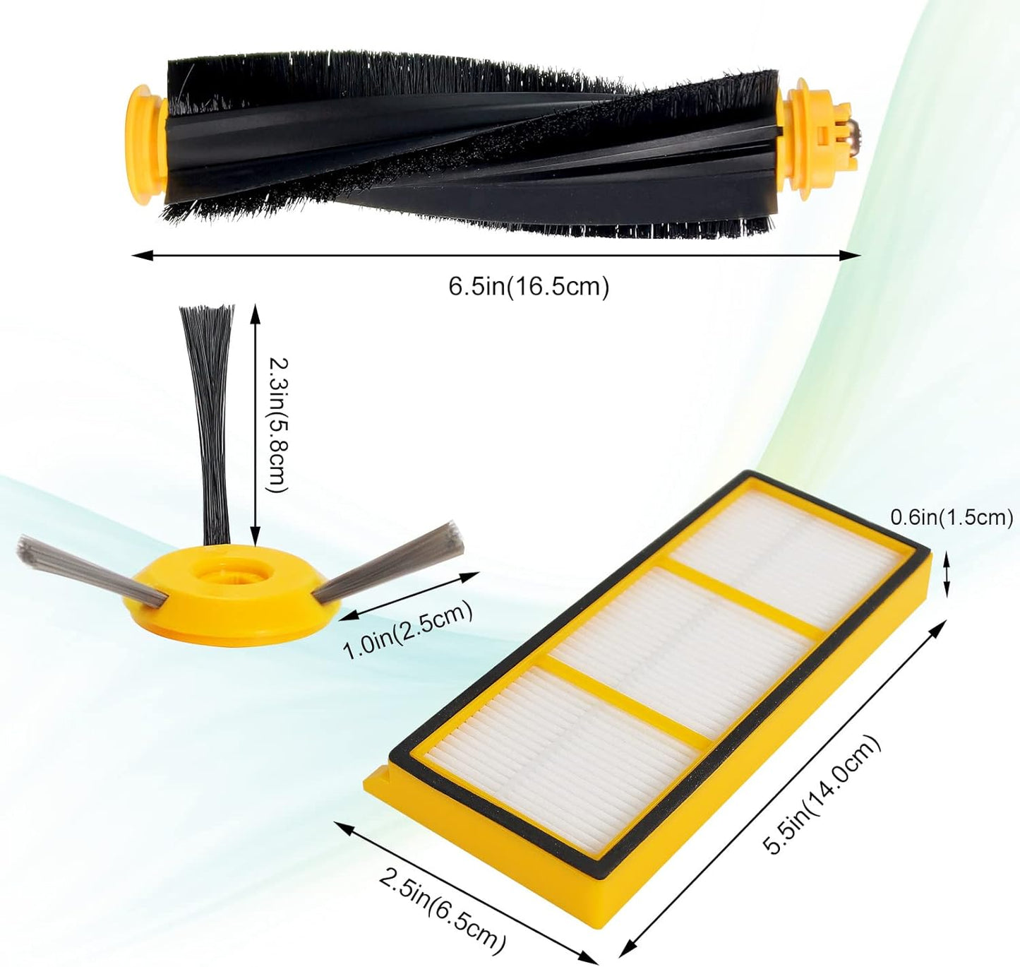 Replacement Accessories for Shark ION Robot by Techecook-Compatible with Shark RV700, RV720, RV750, RV750C, RV755 Robotic Vacuum Cleaner, Replace RVFFK700