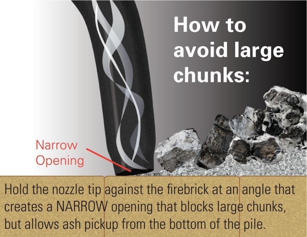 Love-Less Ash A1200 Lynx Ash Vacuum with Filter, Hose, Nozzle, Tool Kit, etc