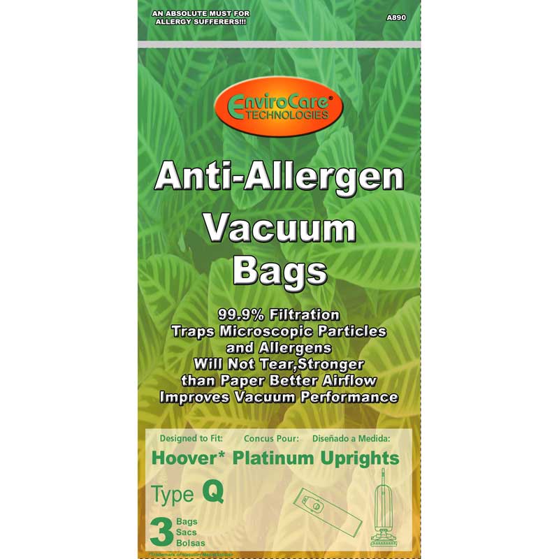 3 Generic Hoover Type I canister vacuum cleaner bags