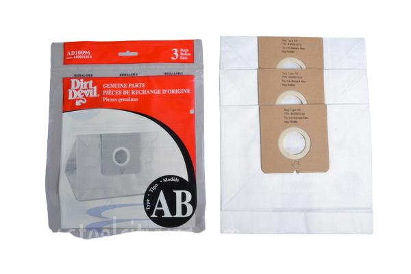 PAPER BAGS-DIRT DEVIL AB,3PK,CANISTER