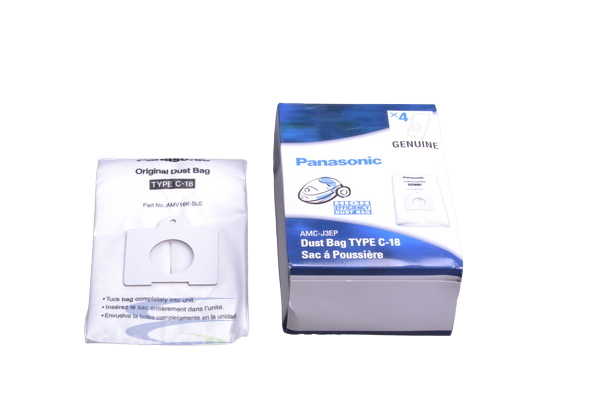 PAPER BAGS-PANASONIC,C-18,4PK,ALLERGEN,CANISTER