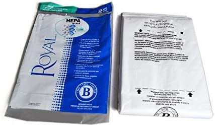 Royal Type B Upright Hepa Vacuum Cleaner Paper Bags 2PK # AR10110