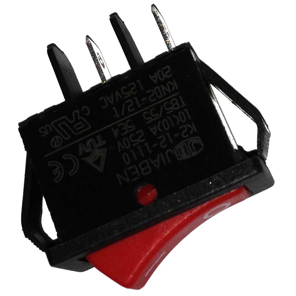 Bissell: B-203-1035 Switch, Red Rect Rocker PowerGlide 3545/3522/44M3