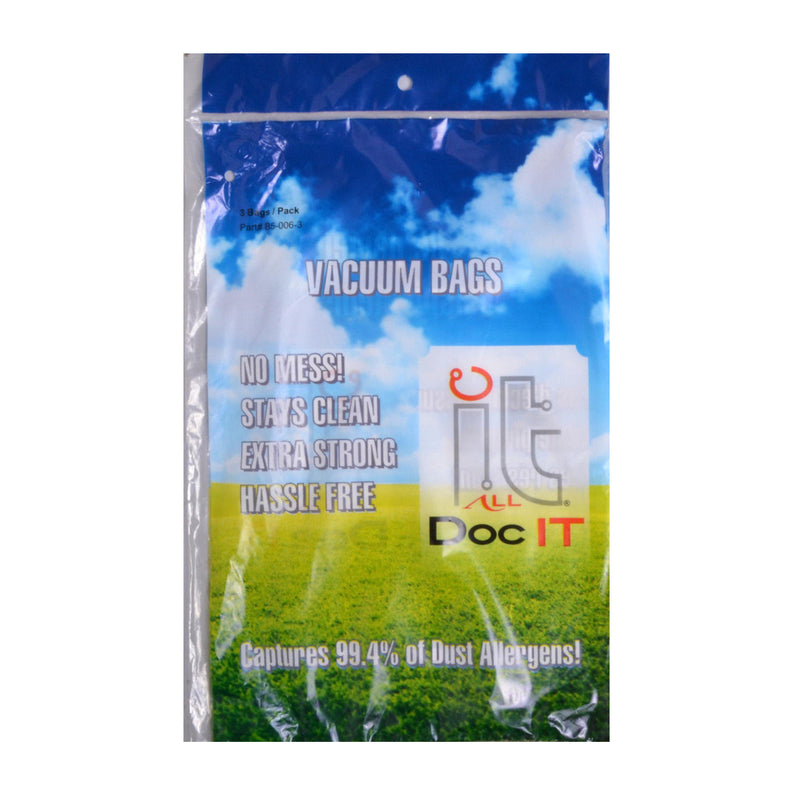 Cana-Vac Doc It All Central Vacuum Paper Bags, 3 Pack B5-006-3