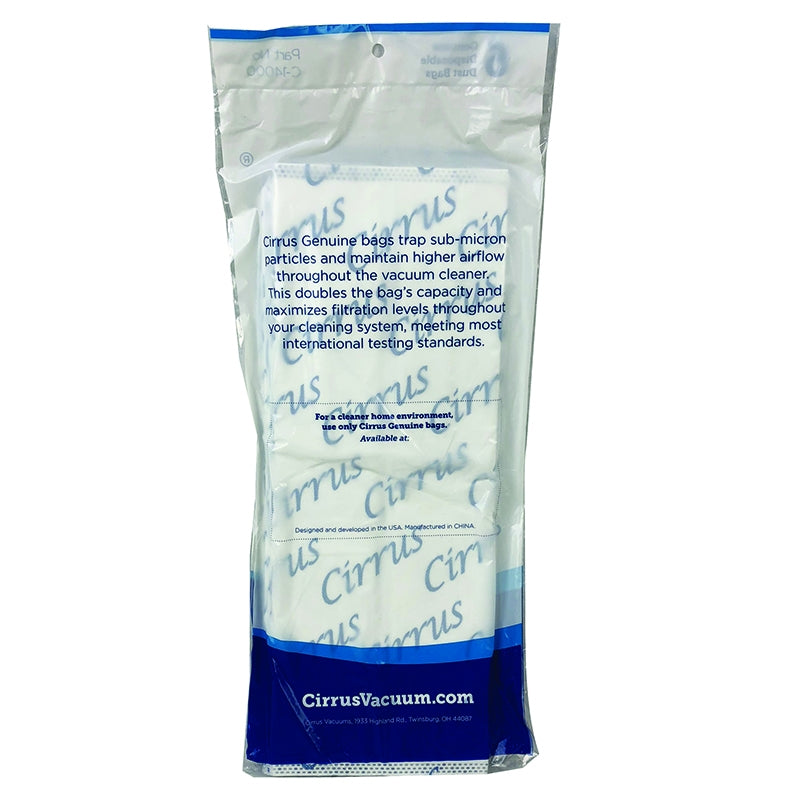 Cirrus Style A HEPA Type Upright Vacuum Bags C-14000 - Genuine - 6 pack
