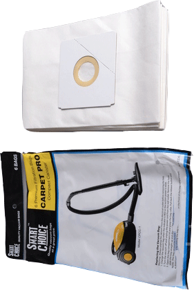 Carpet Pro & Fuller Brush Canister CPCC1 Vacuum Bags - 6 Pack # CC-6