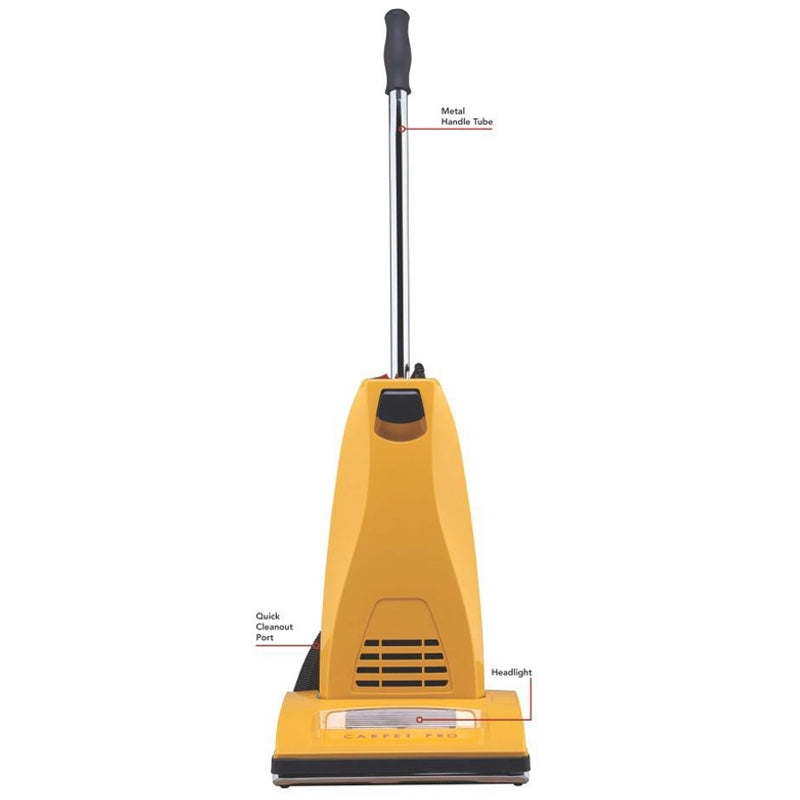 Carpet Pro: CP-CPU3N Vac, Upright Vacuum 10A 30' Cord Metal B/R & Handl