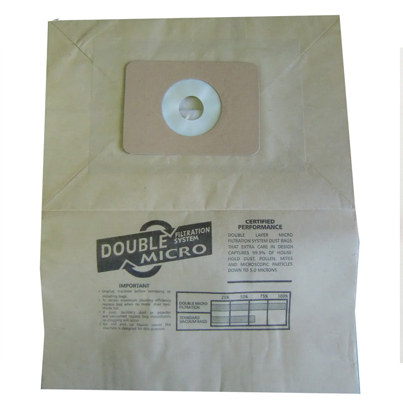 Dust Care: DC-1404 Paper Bag, Large Quick Clean Comm Canister 10Pk