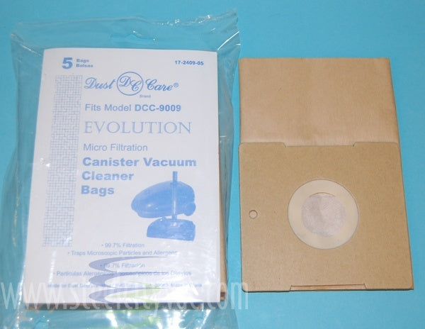 Dust Care DCC9009 / DCC358 Micron Vacuum Bags - Genuine - 5 pack