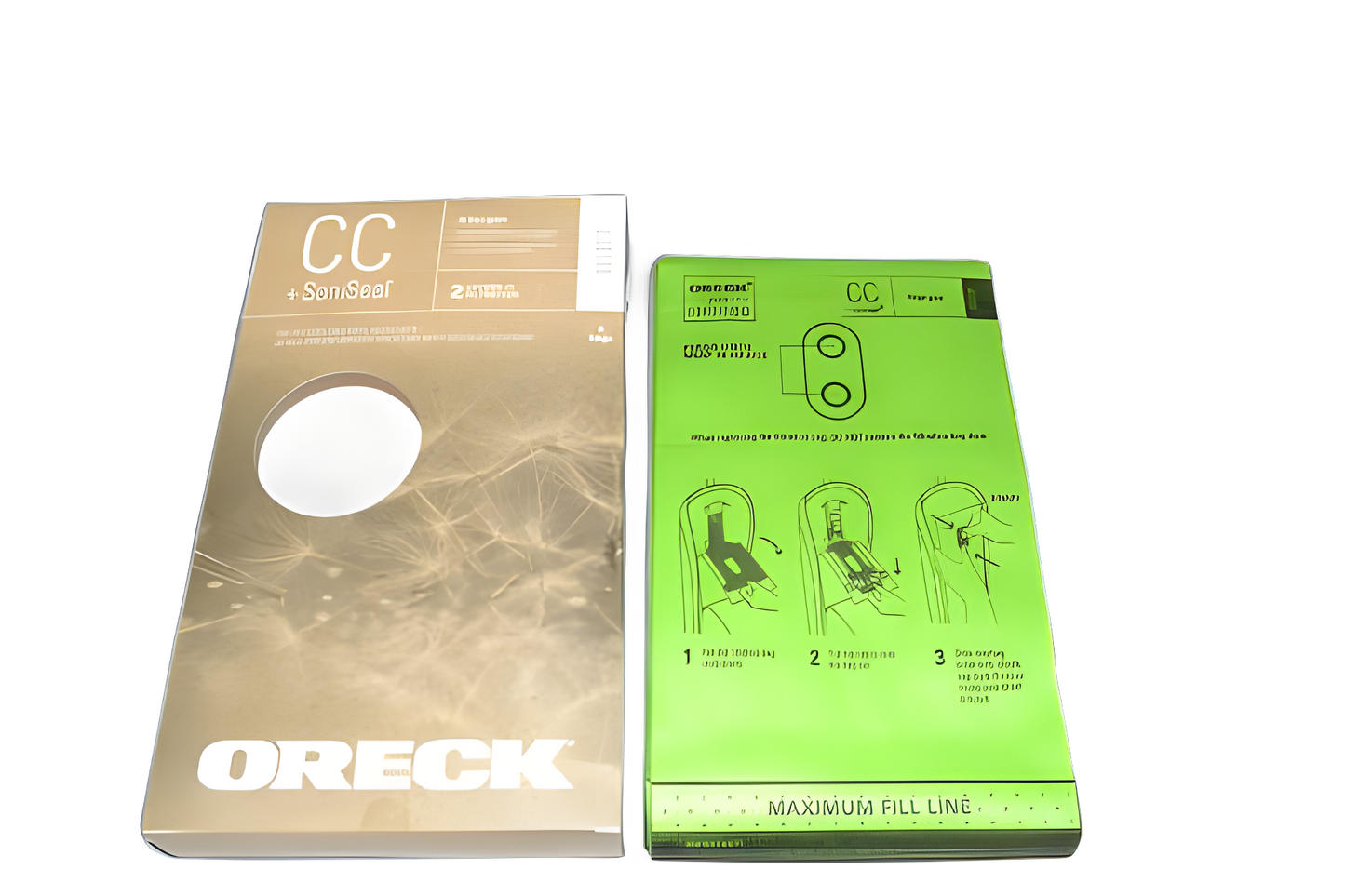 Paper Bags Oreck Cc, 6pk, Saniseal, Green Vacuum #AK12206